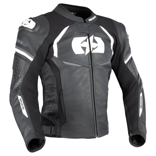 Oxford Oxford Nexus 1.0 Leather MS Jkt Blk/Wht